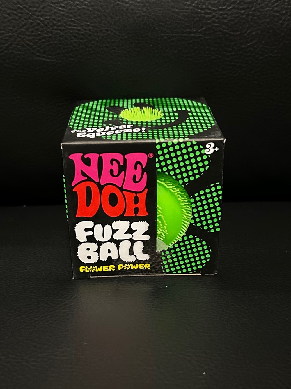 NeeDoh Fuzz Ball Flower Power Squishy Fidget Toy NEW - GREEN